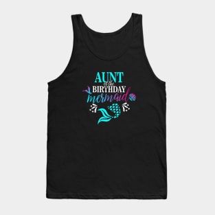 Aunt Of The Birthday Mermaid Tank Top